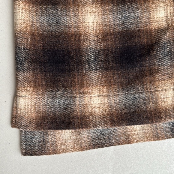 Mellowday Plaid Brown Flannel Vest Wool Blend Size M - Picture 6 of 13